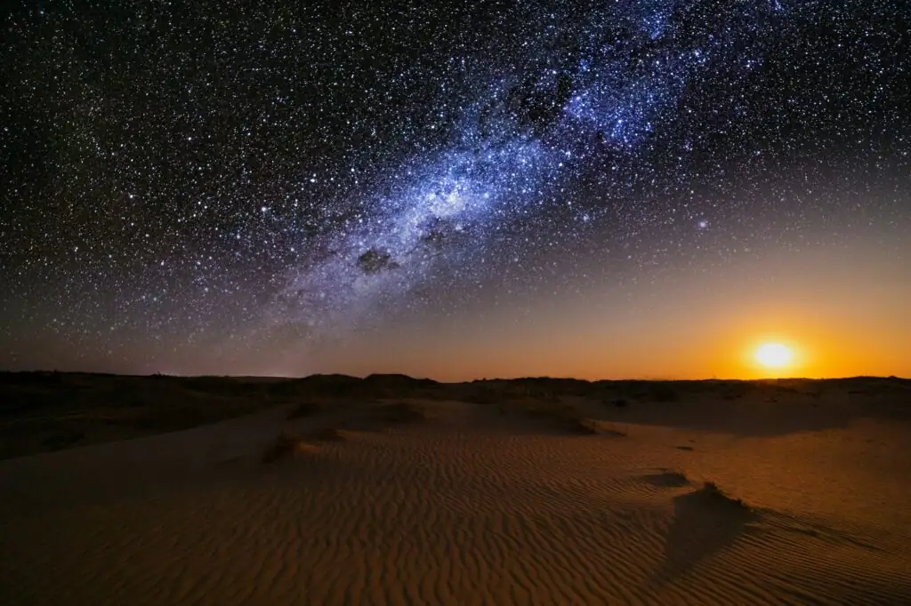 wüstensafari in dubai mit übernachtung, sternenhimmel in der wüste